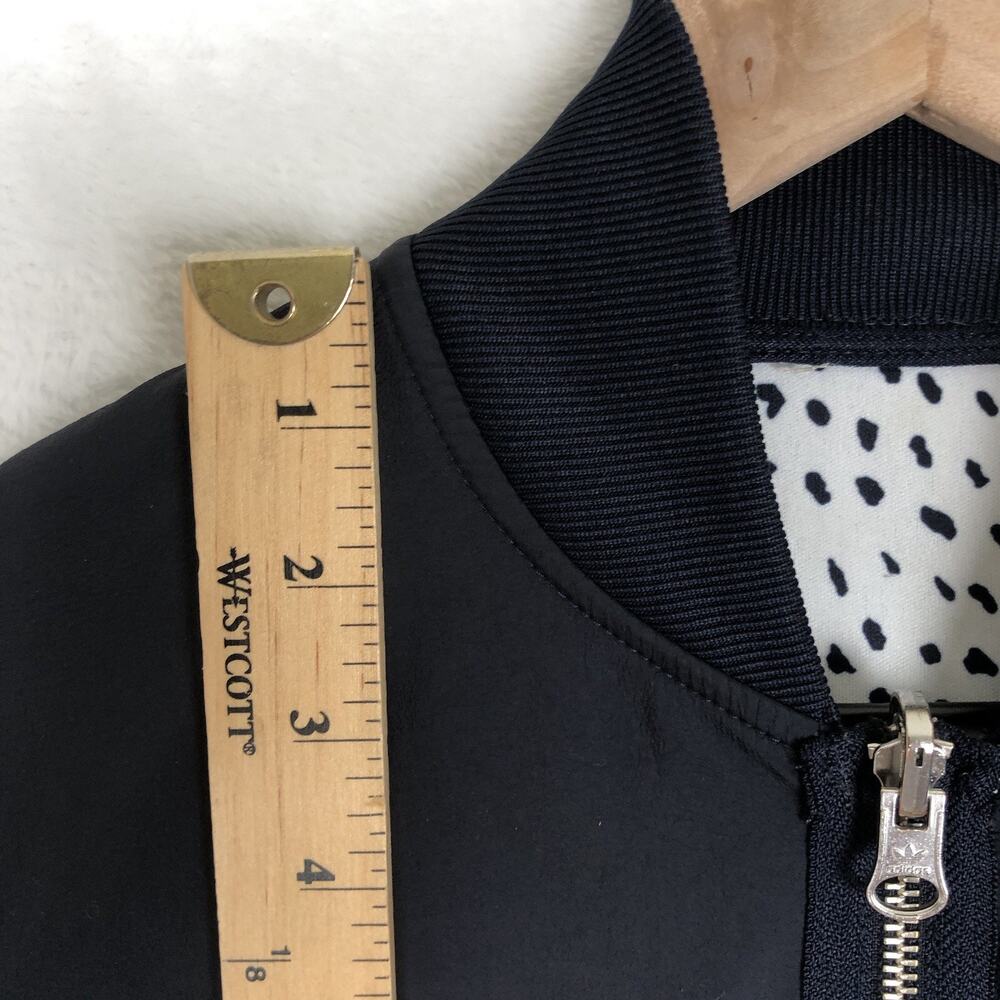 ADIDAS Reversible Full Zip Track Jacket Women's Sz S / M White Navy Blue Casual - Picture 6 of 13